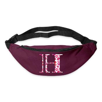 Letter h kisses - Bum bag - burgundy - Front