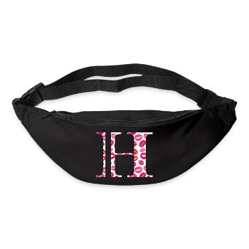 Letter h kisses - Bum bag - black - Front