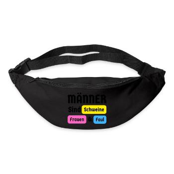 Whether men really women lazy pigs - Bum bag - black - Front