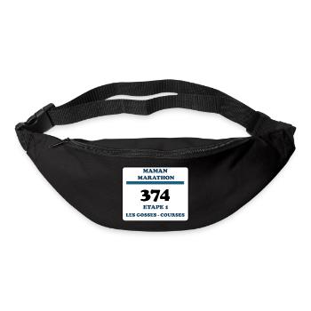 T-shirt logo Maman Marathon - Sac banane - noir - Devant