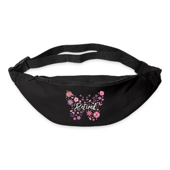 Schmetterling Junge Rentnerin Frau Ruhestand - Gürteltasche - Schwarz - Vorne