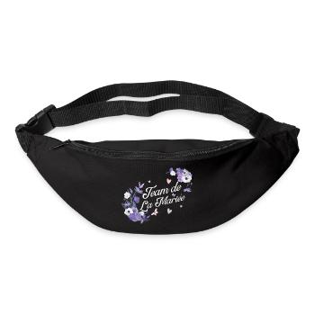 Lila Blumen Braut Team - Gürteltasche - Schwarz - Vorne