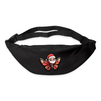 Papillon Père Noël Dessin animé - Sac banane - noir - Devant