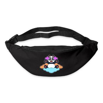 Panda Wolken - Gürteltasche - Schwarz - Vorne