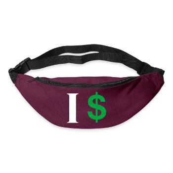 Buchstabe i Dollar - Gürteltasche - Burgunderrot - Vorne