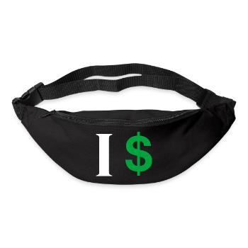 Lettre i dollar - Sac banane - noir - Devant