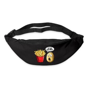 Drôle de frites Frites Pommes de terre - Sac banane - noir - Devant