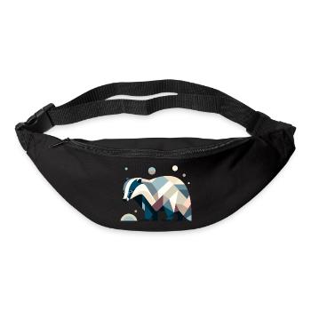 Geometrischer Dachs - Gürteltasche - Schwarz - Vorne