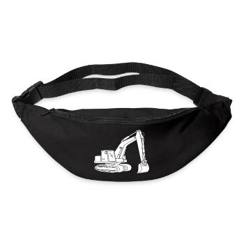 Pelle Silhouette Opérateur d’engins de construction Génie civil - Sac banane - noir - Devant