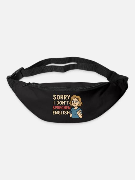 Sorry I Don´t sprechen English - Gürteltasche - Schwarz