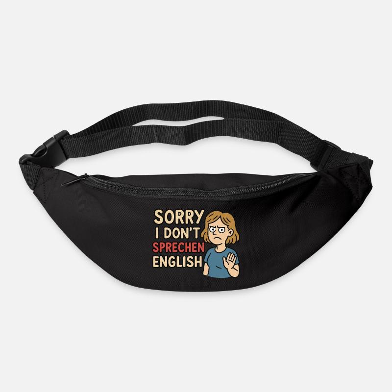 Sorry I Don´t sprechen English - Gürteltasche - Schwarz