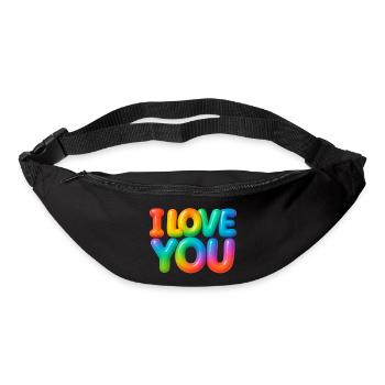 I love you - Gürteltasche - Schwarz - Vorne
