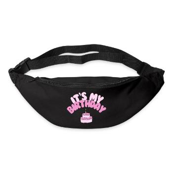 It's My Birthday Shirt | Birthday with cake - Bum bag - black - Front