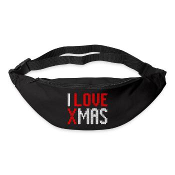 Je l’aime bien les Noëls moches de Noël - Sac banane - noir - Devant