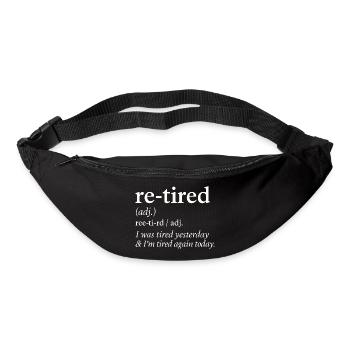 Ruhestand Rente Definition Rentner Humor Lustig - Gürteltasche - Schwarz - Vorne