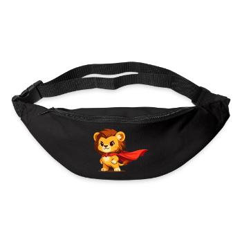 Miniheld Löwe – Kleiner Superlöwe - Gürteltasche - Schwarz - Vorne