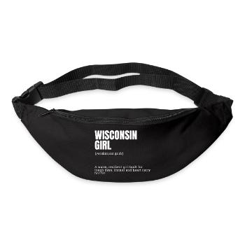 Wisconsin Girl Typo Motif - Bum bag - black - Front
