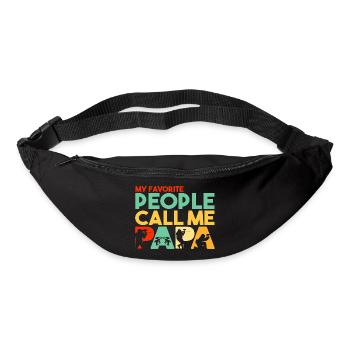 Paintball Papa Retro Hobbyist Silhouette Art - Gürteltasche - Schwarz - Vorne
