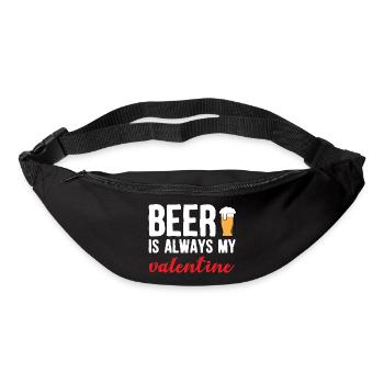 Beer Is My Valentine Funny Craft Brew Drinking Art - Bum bag - black - Front