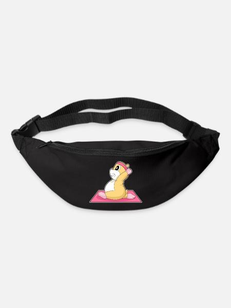 Hamster Yoga Fitness Gymnastik - Gürteltasche - Schwarz