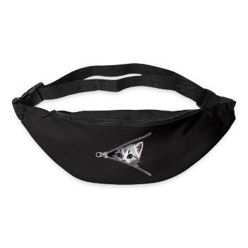 Fermeture éclair pour chat Maman de chat Chat mignons Chats - Sac banane - noir - Devant