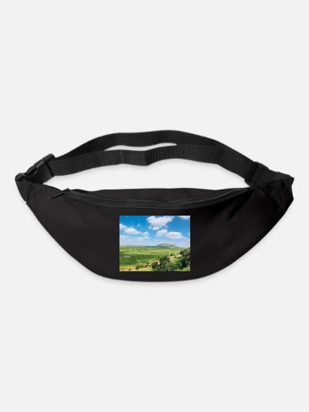 Steppe landscape with a lake - Bum bag - black