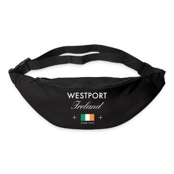 Coordonnées de Westport Irlande Souvenir de voyage - Sac banane - noir - Devant