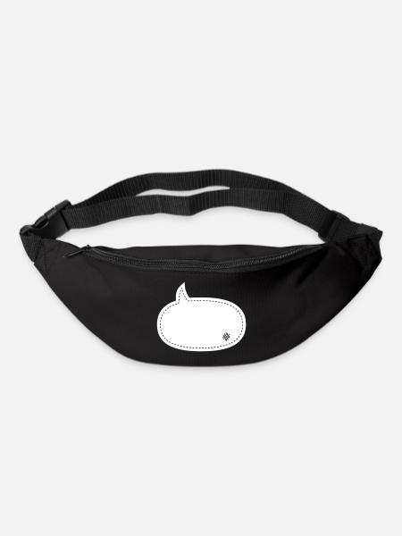 speech balloon patch - Bum bag - black