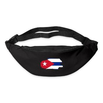 Kuba Flagge Karibik Urlaub Cuba Reise Havanna - Gürteltasche - Schwarz - Vorne