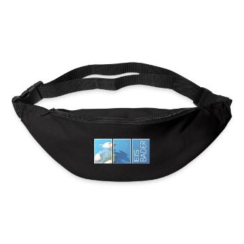 eisbader eisbär winterschwimmen kneipp kältebad - Gürteltasche - Schwarz - Vorne