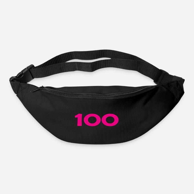 100. 100 ANS. 100e ANNIVERSAIRE. ANNIVERSAIRE 100 - Sac banane - noir
