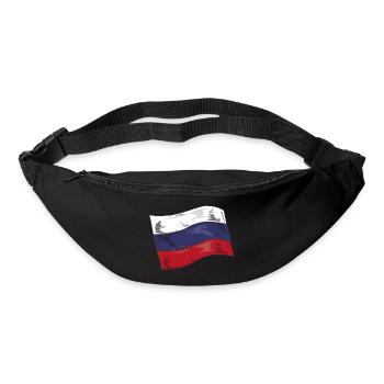 Drapeau de russie Vintage Drapeau russe d’occasion Look - Sac banane - noir - Devant