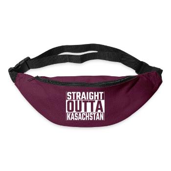 Straight Outta Kasachstan Russlanddeutsche Russen - Gürteltasche - Burgunderrot - Vorne