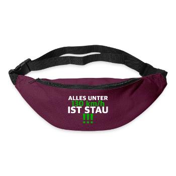Alles unter 130 km h ist stau | lustige Sprüche - Gürteltasche - Burgunderrot - Vorne