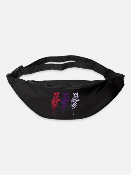 three zebras (b) - Bum bag - black