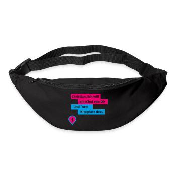 rose Christian blau - Sac banane - noir - Devant