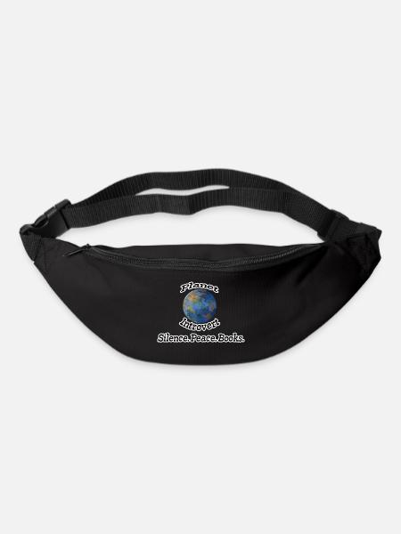 Planet Introvert Nerd, Fun, Geschenk Sprüche, Buch - Gürteltasche - Schwarz