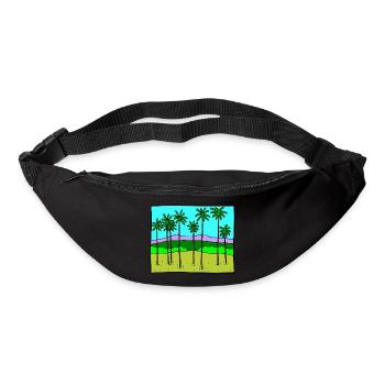 strauecher buesche shrubbery garten garden plants1 - Gürteltasche - Schwarz - Vorne