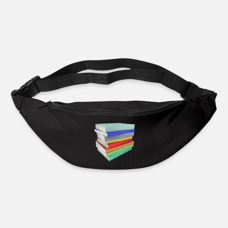 Stapel Bücher - Gürteltasche - Schwarz