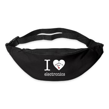 I love Electronics - electronics / gift idea - Bum bag - black - Front