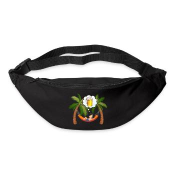 hammock palm holiday beer mug foam alcohol hu - Bum bag - black - Front