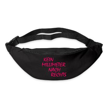kein millimeter nach rechts - Gürteltasche - Schwarz - Vorne