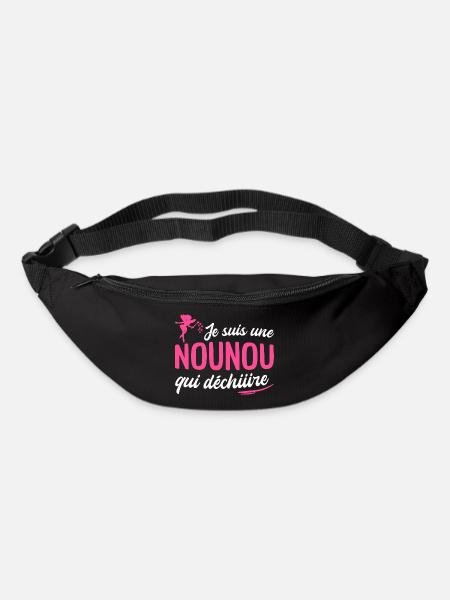 je suis une nounou qui déchire - Sac banane - noir
