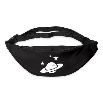 Voie Lactée Planètes - Sac banane - noir - Devant