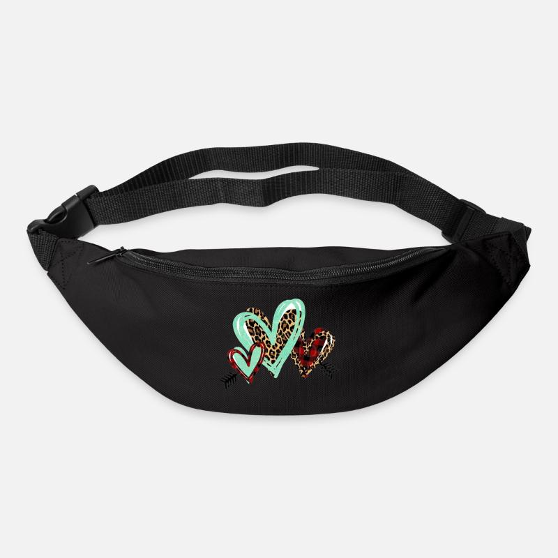 IMPRESSION D’ANIMAL DE COEUR - Sac banane - noir