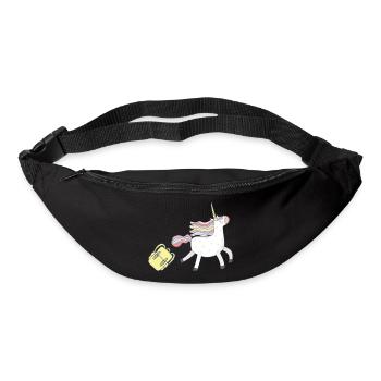 Einhorn geht zur Schule - Gürteltasche - Schwarz - Vorne