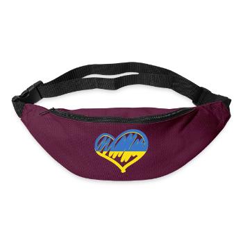 Liebe Ukraine Flagge von ganzem Herzen mit Ukrainern - Gürteltasche - Burgunderrot - Vorne
