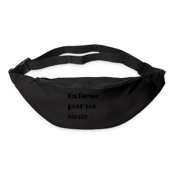 En forme pour une sieste - Sac banane - noir - Devant
