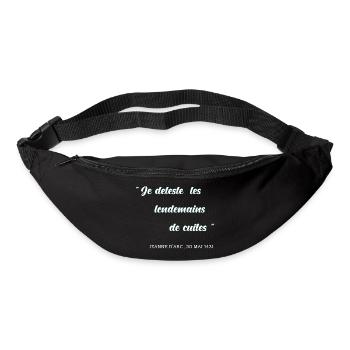 Je déteste les lendemains de cuites - Sac banane - noir - Devant