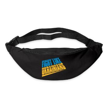 fight like ukrainians quote - Bum bag - black - Front
